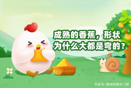 成熟的香蕉,为什么形状大多数都是弯的?蚂蚁庄园今日