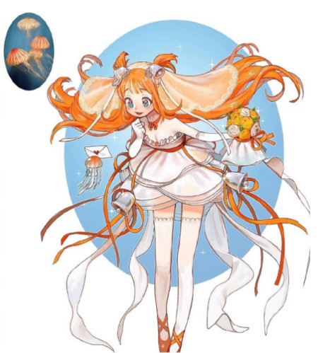 海鲜也成拟人化后:水母化身穿着婚纱的小姐姐,螃蟹变成腹肌男神