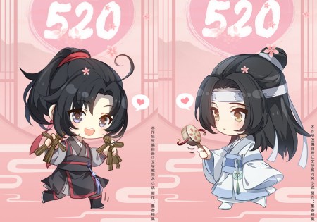 《魔道祖师》动画q版海报,萌萌的忘羡很可爱,番外何时