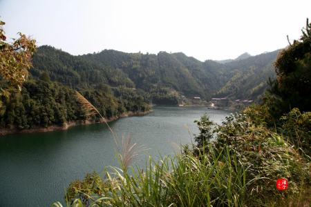 秋色长空湖光山色,溆浦县朱溪江水库之行