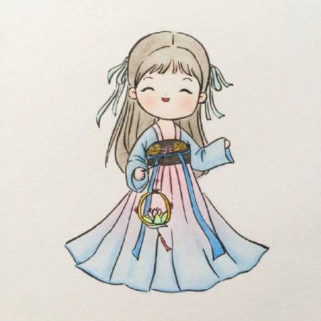 汉服少女也能"萌"翻天!古典与可爱并存,让人非常喜爱