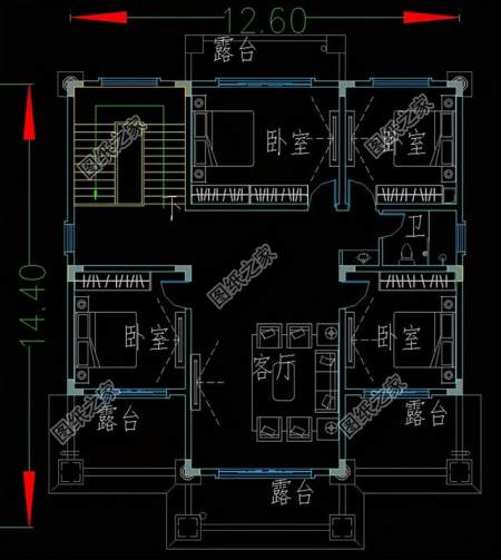 带堂屋或者神位的农村自建四层别墅,是老家建房一定要有的设计