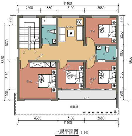 开间11米,进深8米农村自建房,怎样设计不过时?