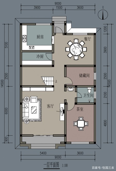 农村自建二层别墅,面宽只有9米,3室1厅,经济实用,让人