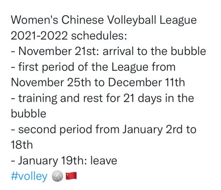 外媒爆料新赛季中国女排联赛日程：持续时间近两个月，封闭状态进行