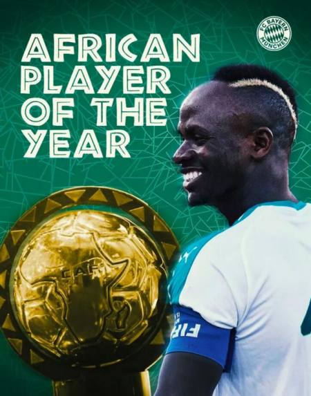 非洲之王！拜仁官方发文祝贺马内当选非洲足球先生