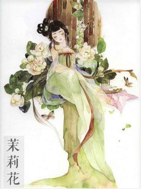 画师大佬绘制花卉拟人,既能科普花朵又能宣传古风,太美了