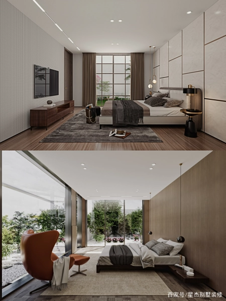 五款不同风格的别墅卧室装修效果图3