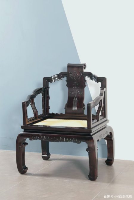 高贵典雅,紫光檀,拐子龙纹卷书椅