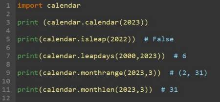 在Python中打印输出日历的多种方法(python用for打印全年日历)