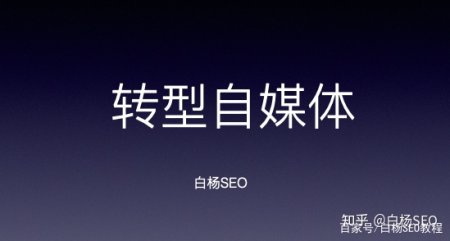 白杨SEO_SEO转型系列之四,SEO如何转型自媒体_实战举例