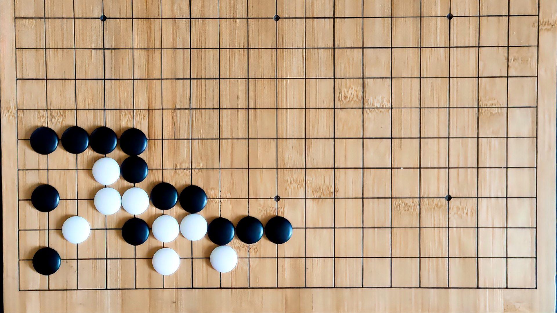 围棋意境 对弈图片