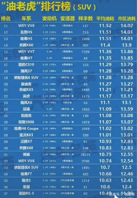 国产车“油老虎”原来有这么多(图1)