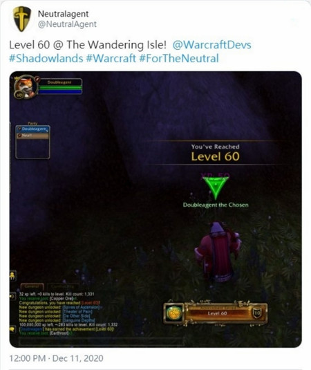 《魔兽世界》“暗影国度”推出后，这位玩家再次在新手村升到满级-游戏攻略礼包下载 安卓苹果手游排行榜 好游戏尽在春天手游网