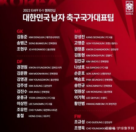 打爆国足？韩国队公布东亚杯大名单，球迷：这阵容我们U23咋玩？